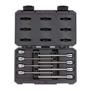 TEKTON 3/8 in. Drive Long Hex Bit Socket Set (8-Piece)