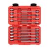 TEKTON 3/8 in. 1/8 in. to 3/8 in. 3 mm to 10 mm Drive Long Hex Bit Socket Set (18-Piece)