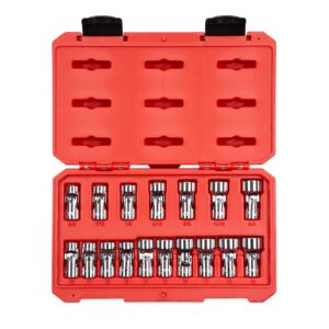 TEKTON 3/8 in. Drive Universal Joint Socket Set (17-Piece)