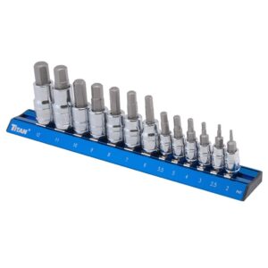 TITAN 13PC METRIC HEX BIT SOCKET SET