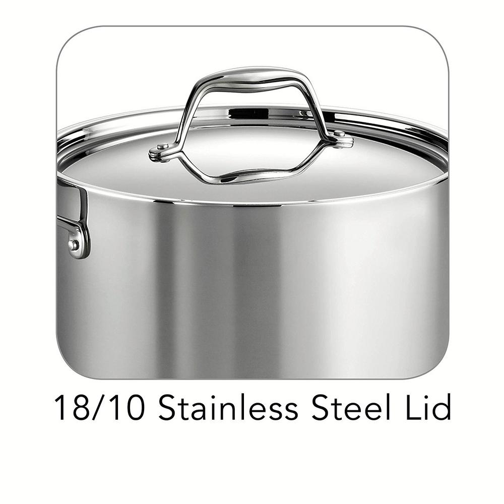 Tramontina Gourmet Tri-Ply Clad 8 qt. Stainless Steel Stock Pot with Lid