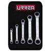 URREA Offset Box End 12-Point Ratcheting Chrome Wrench Set (5-Piece)