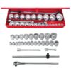 URREA 1 in. Drive 12-Pointhand Socket & Accessories Set (27-Piece)