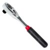 URREA 3/8 Inch Drive Reversible Chrome Ratchet Rubber Grip
