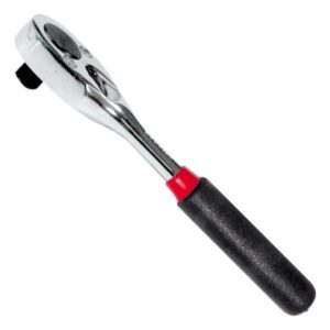 URREA 3/8 Inch Drive Reversible Chrome Ratchet Rubber Grip