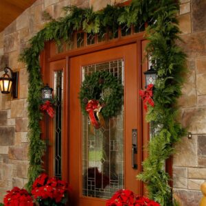 VAN ZYVERDEN 10 ft. Live Fresh Cut Pacific Northwest Cedar Mix Coil Garland