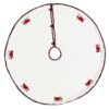VHC Brands 48 in. Seasons Greetings Holly Berry Red Traditional Christmas Decor Tree Skirt
