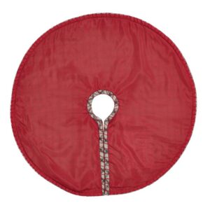 VHC Brands 21 in. Weston Slate Grey Traditional Christmas Decor Mini Tree Skirt