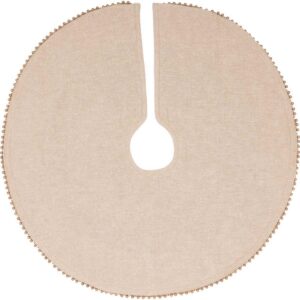 VHC Brands 21 in. Celebrate Bronze Tan Glam Christmas Decor Mini Tree Skirt