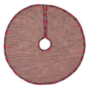 VHC Brands 21 in. Peyton Tomato Red Traditional Christmas Decor Mini Tree Skirt