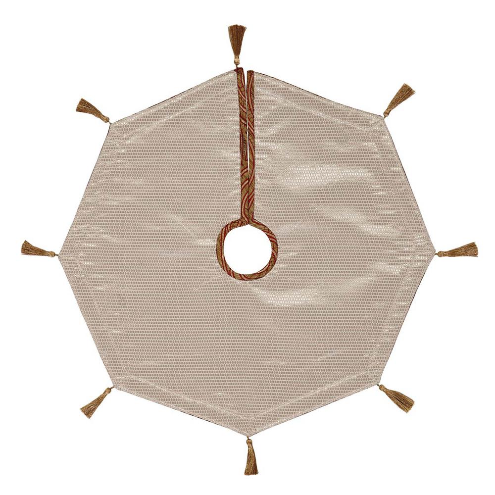 VHC Brands 21 in. Soleil Candy Apple Red Glam Christmas Decor Mini Tree Skirt