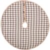 VHC Brands 48 in. Amory Ivory White Farmhouse Christmas Decor Tree Skirt