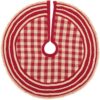 VHC Brands 21 in. Gretchen Cherry Red Farmhouse Christmas Decor Mini Tree Skirt