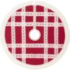 VHC Brands 21 in. Red Margot Farmhouse Christmas Decor Tree Skirt