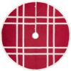 VHC Brands 60 in. Red Margot Farmhouse Christmas Decor Tree Skirt
