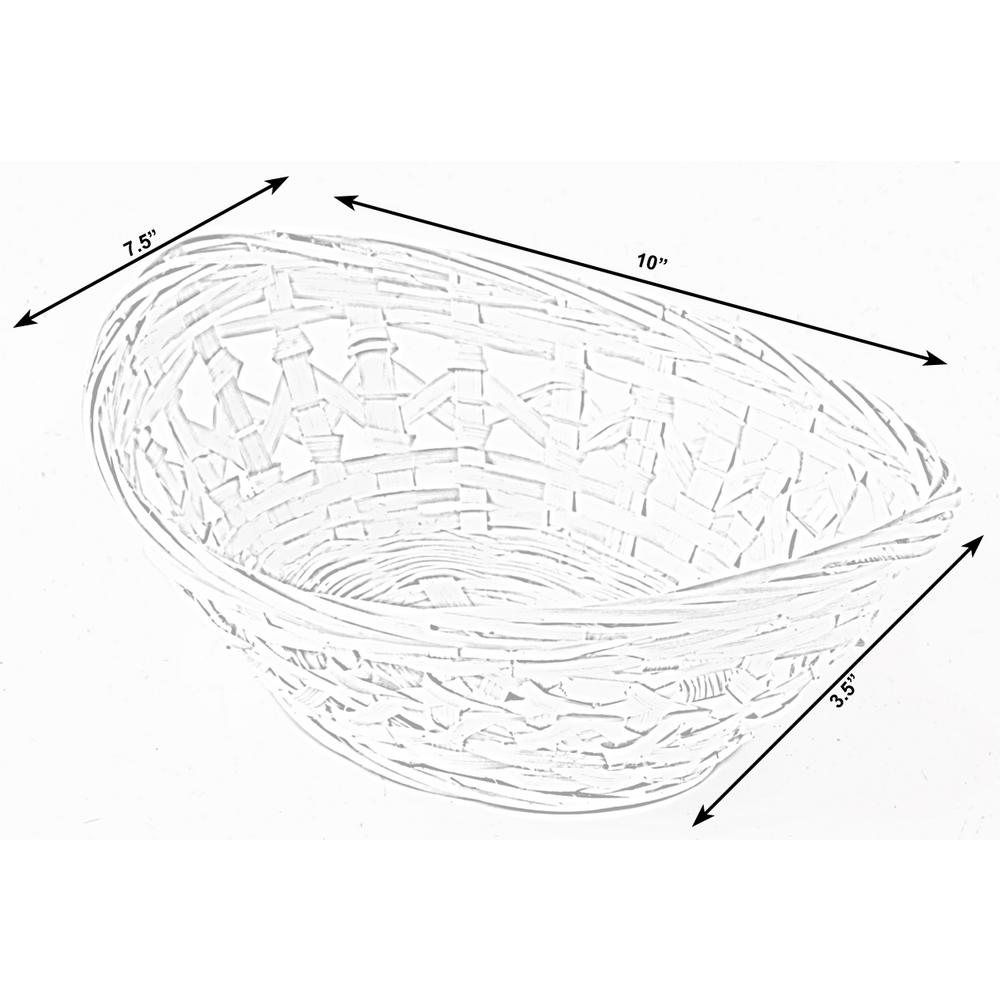 Vintiquewise Natural Bamboo Oval Storage Bread Basket Storage Display Trays (Set of 5)