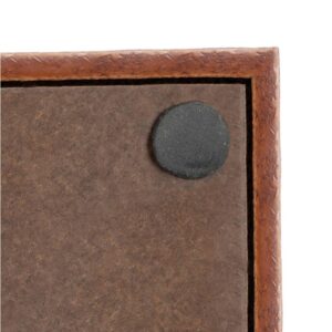 Kate and Laurel Lipton 17 in. x 12 in. Walnut Brown Wood Hexagon Decorative Tray