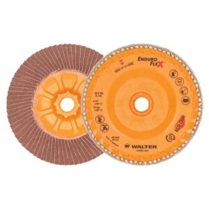 WALTER SURFACE TECHNOLOGIES ENDURO-FLEX 4.5 in. x 5/8-11 in. Arbor GR120 The Longest Life Flap Disc (10-Pack)