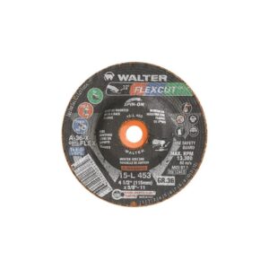 WALTER SURFACE TECHNOLOGIES Flexcut 4.5 in. x 5/8-11 in. Arbor GR36, Blending on Curved or Uneven Surfaces (25-Pack)
