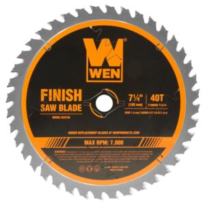 WEN 7.25 in. 40-Tooth Carbide-Tipped Professional Finish Saw Blade for Miter Saws and Circular Saws