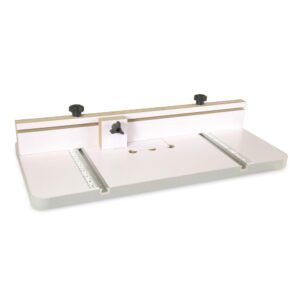 WEN 24 in. x 12 in. Drill Press Table with an Adjustable Fence and Stop Block