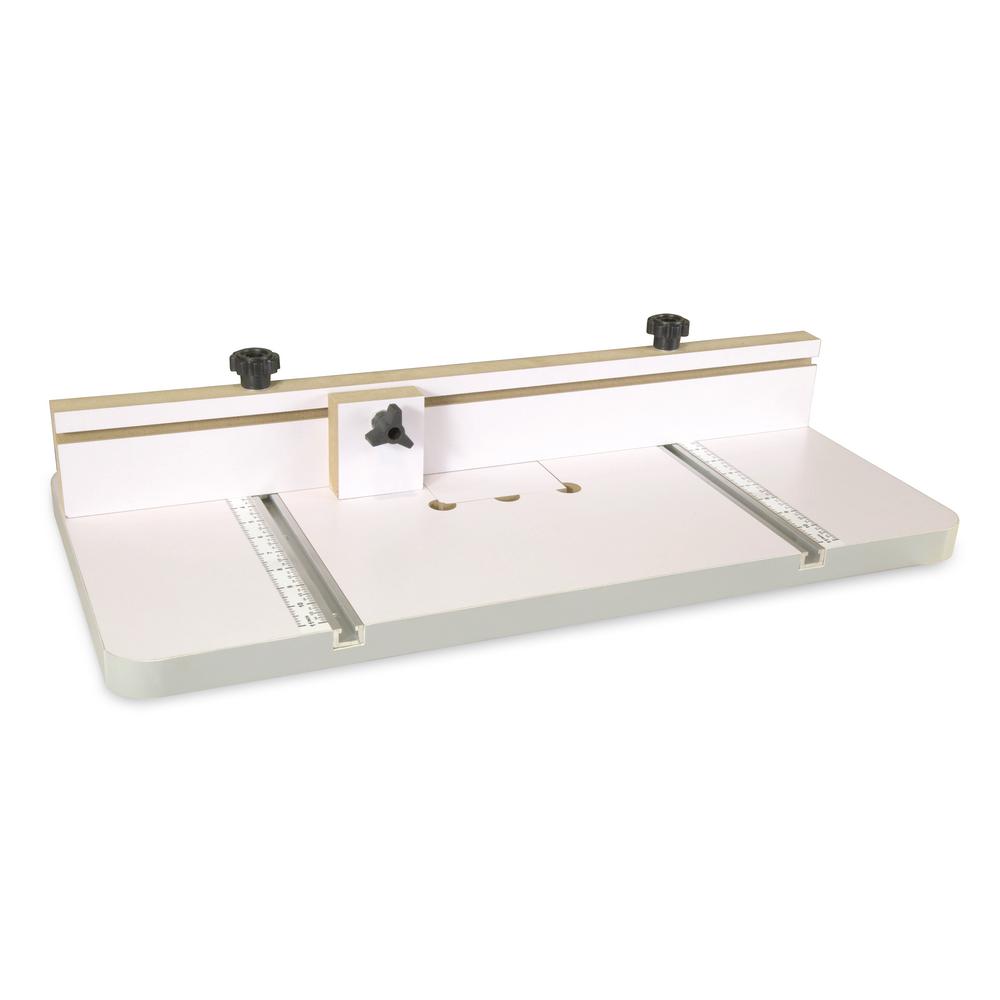 WEN 24 in. x 12 in. Drill Press Table with an Adjustable Fence and Stop Block