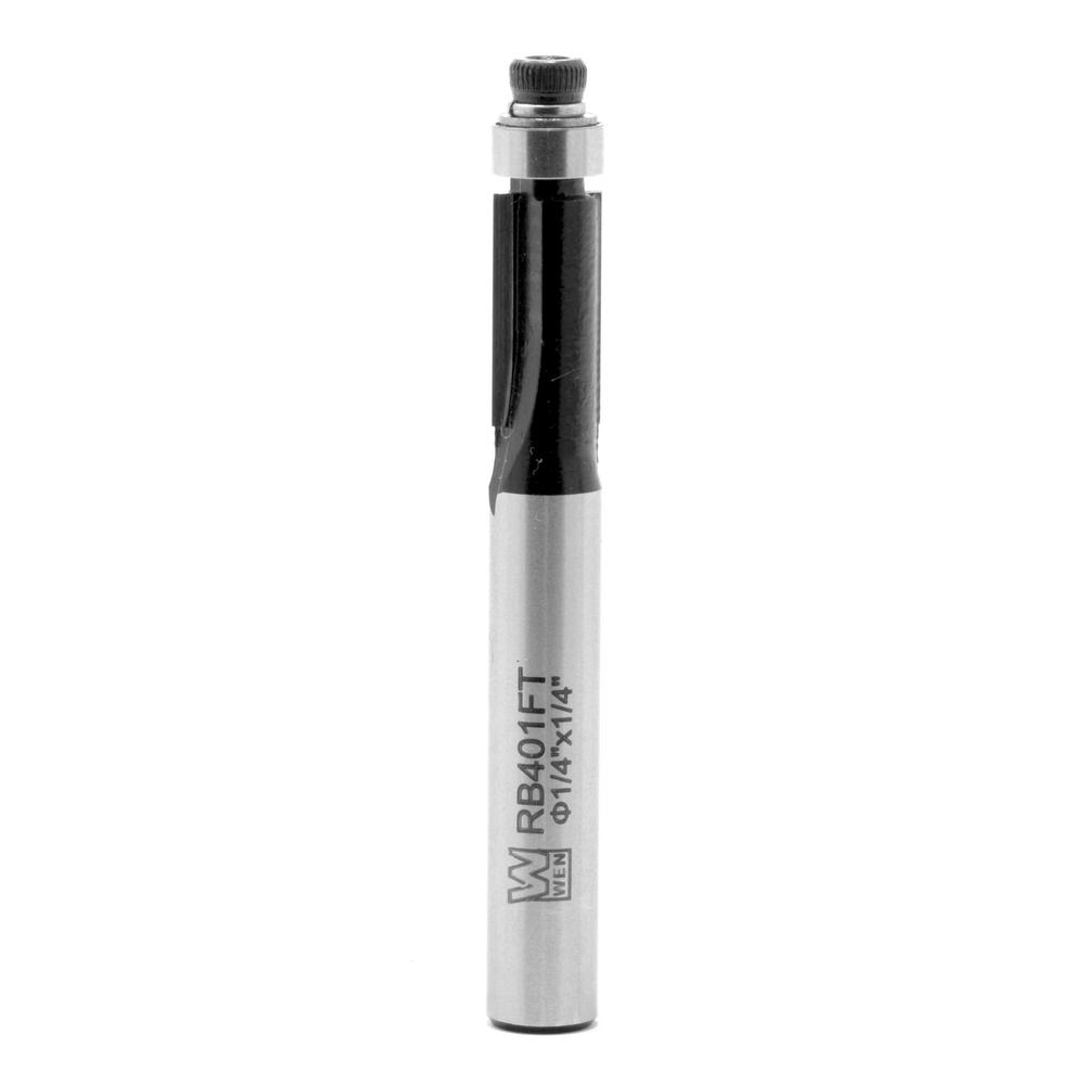 WEN 1/4 in. Flush Trim Carbide Tipped Router Bit with 1/4 in. Shank