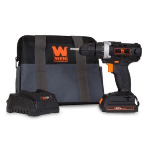 WEN 20-Volt MAX Lithium-Ion 3/8 in. Cordless Drill/Driver with Bits and Carrying Bag