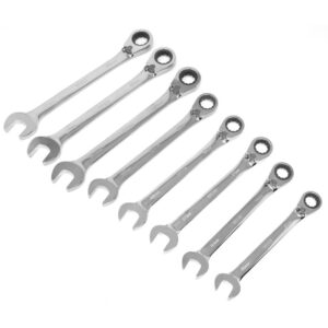 WEN Professional-Grade Reversible Ratcheting Metric Combination Wrench Set with Storage Pouch (16-Piece)