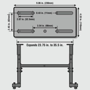 WEN 225 lbs. Capacity Height Adjustable Steel Lathe Stand