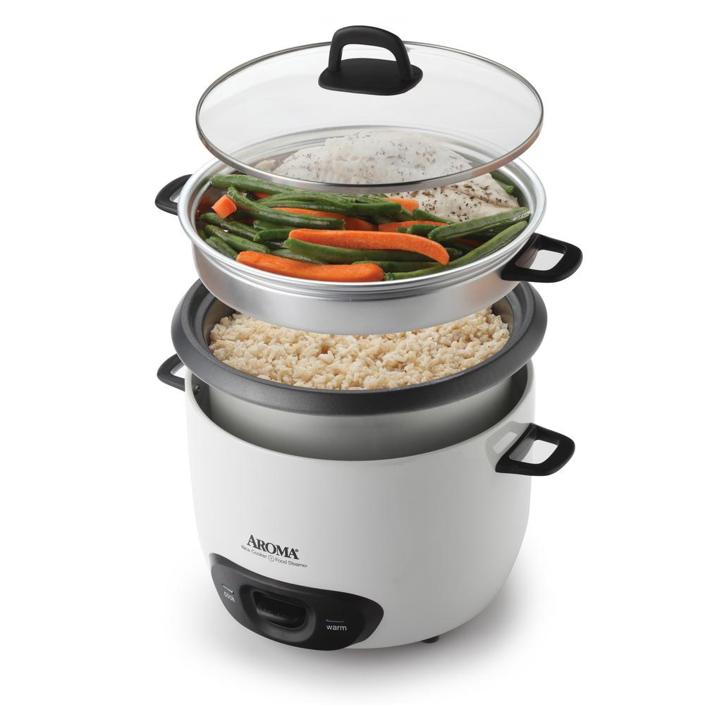 AROMA Pot-Style 6-Cup White Rice Cooker