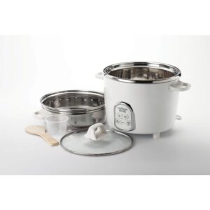 AROMA NutriWare Digital Pot Style 7-Cup Rice Cooker with Glass Lid and Non-Stick Pot