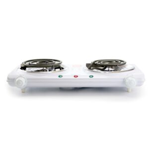 Better Chef 2-Burner 9 in. White Electric Countertop Hot Plate