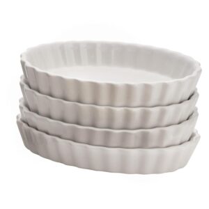 BonJour Creme Brulee Oval Porcelain Ramekin (4-Pack)