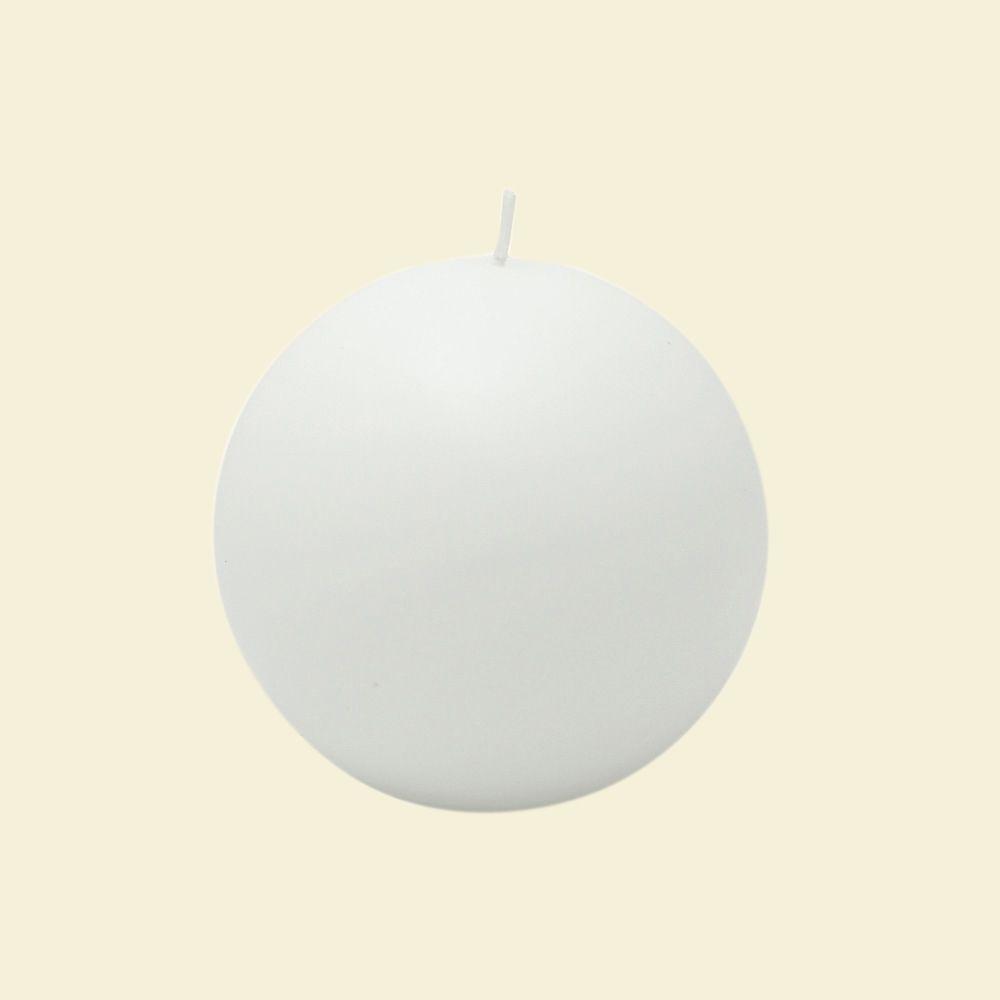 Zest Candle 4 in. White Citronella Ball Candles (Box of 2)