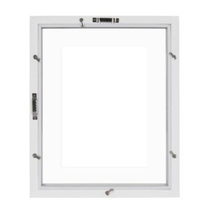 DesignOvation Gallery 8x10 Float White Picture Frame (Set of 4)