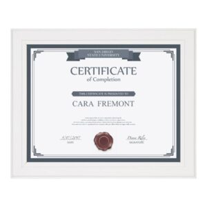 DesignOvation Kieva 8.5 in. x 11 in. White Picture Frame (Set of 6)