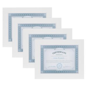 DesignOvation Museum 8.5 in. x 11 White Picture Frame (Set of 4)