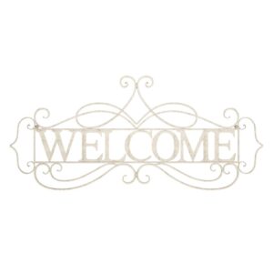 Lavish Home "Welcome" Decorative Rustic Metal Cutout Wall Sign