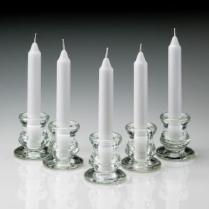 Light In The Dark 6 in. Tall 3/4 in. Thick Unscented White Taper Candles (Set of 40)