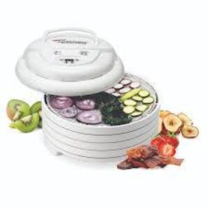 Nesco Gardenmaster 4-Tray Expandable White Food Dehydrator with Temperature Control
