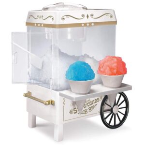 Nostalgia 160 oz. Snow Cone Maker in White with Reusable Cones
