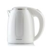 Ovente 7-Cup White Stainless Steel BPA-Free Electric Kettle with Auto Shut-Off and Boil-Dry Protection