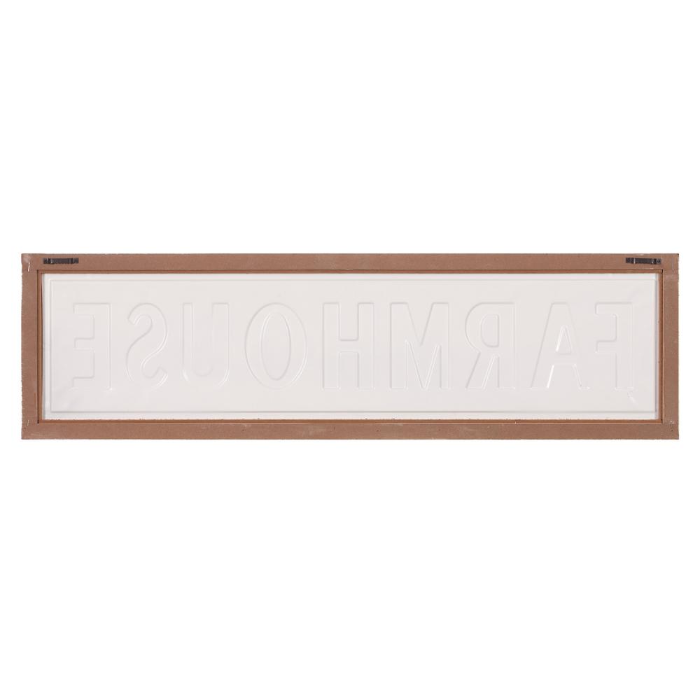 Pinnacle 11 in. x 38 in. Rustic White Farmhouse Tin Enamel Decorative Sign