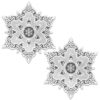 Heritage Lace Snowflake 18 in. White Round Doily (Set of 2)