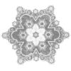 Heritage Lace Snowflake 47 in. W x 47 in. L White Floral Polyester Round Table Topper