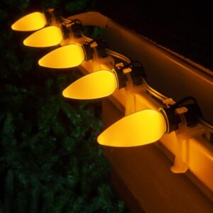 Wintergreen Lighting OptiCore C9 LED Gold Smooth/Opaque Christmas Light Bulbs (25-Pack)