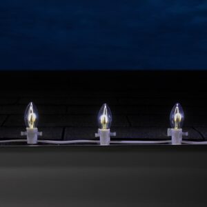 Wintergreen Lighting FlexFilament C9 LED Shatterproof Cool White Vintage Edison Christmas Light Bulbs (5-Pack)