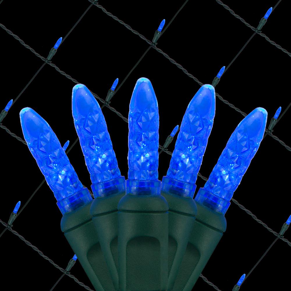 Wintergreen Lighting 48 in. x 72 in. 100-Light M5 LED Blue Net Light Set