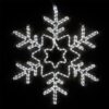 Wintergreen Lighting 28 in. 296-Light LED Cool White Hanging Snowflake with Star Center